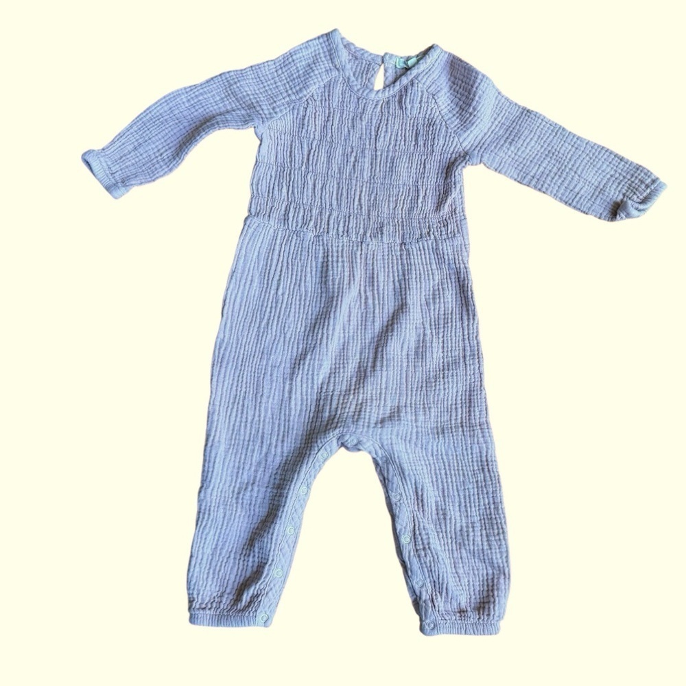 Grayson Collective Pink Jumpsuit Gauze Muslin Long Sleeve Baby Girl 18M